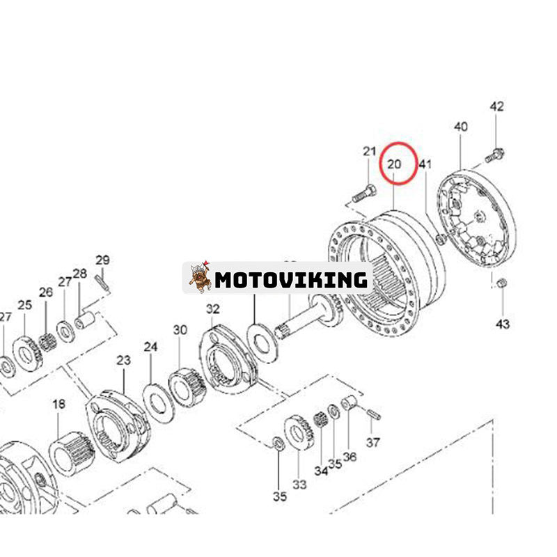 Kugghjulsring 1025787 för Hitachi Grävmaskin ZX200-3 ZX200-3 ZX210-3 ZX240 ZX200 ZX180LC ZX200-X