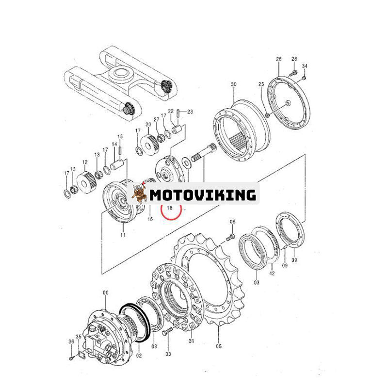 Hållare 2028797 för John Deere Engine 4045 Grävmaskin 120 490E