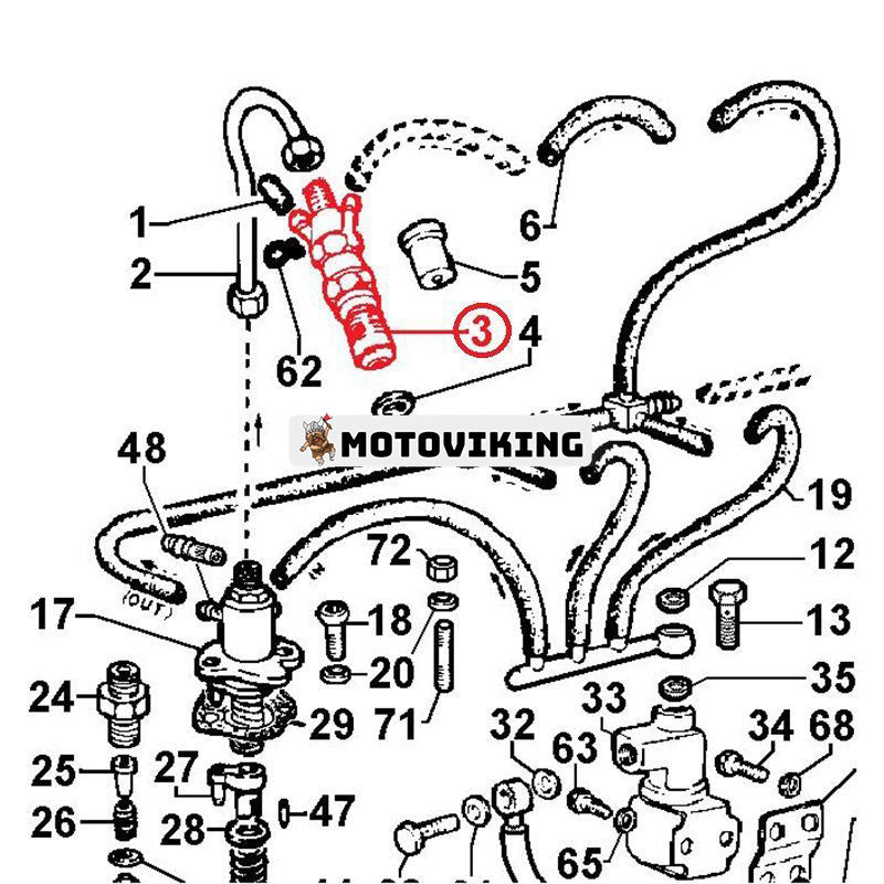 Bränsleinsprutare 5010051 ED005100510-S för Lombardini LDW1503 LDW1603 LDW2004 LDW2204 Kohler KDW1603 KDW2204 motor