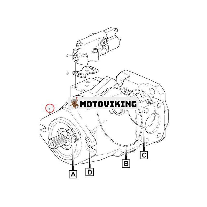Hydraulpump VOE 17487698 för Volvo A35FFS A35GFS A40FFS A40GFS A45GFS