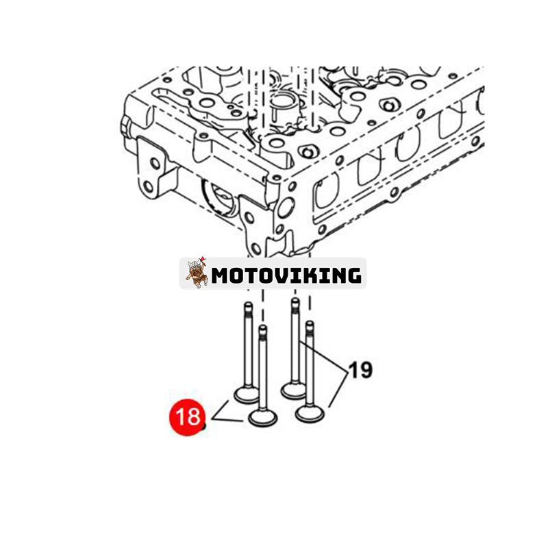 Avgasventil 7030457 för Bobcat Loader S510 S530 S590 T550