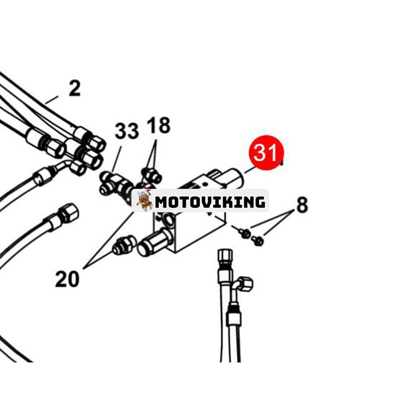 Fördelarventil 7025619 för Bobcat Utility Vehicles 3600 3650