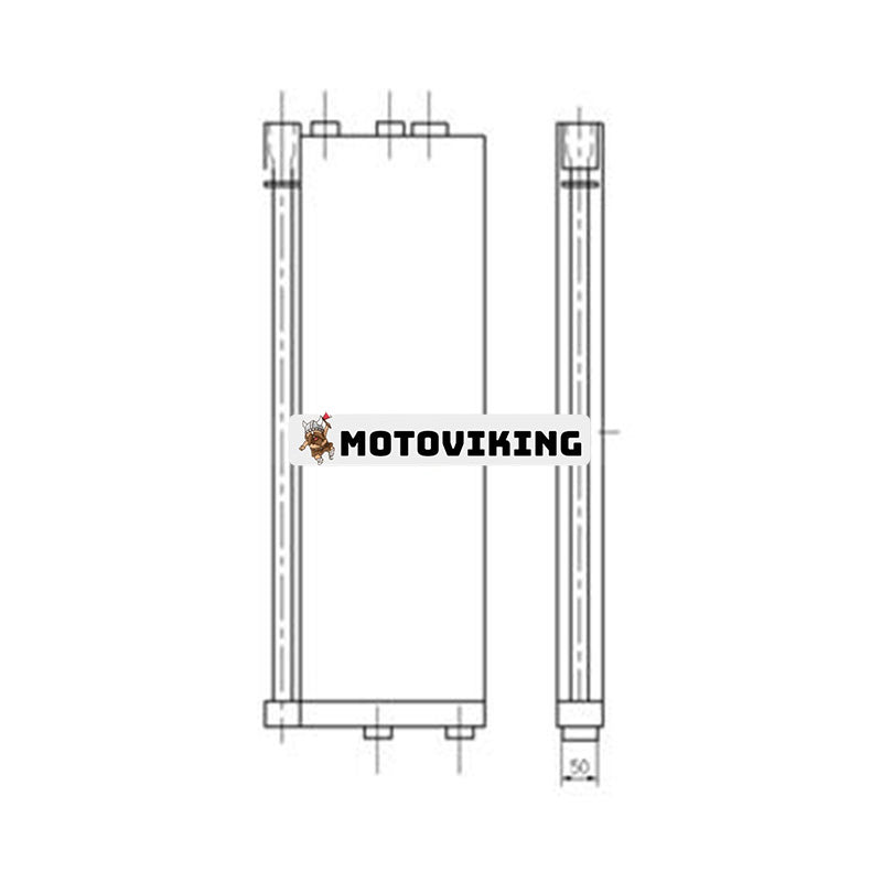 Hydraulisk oljekylare för Hyundai Grävmaskin R55-7 Ny typ