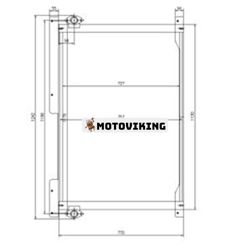 Oljekylare 4682426 för Hitachi EX1200-6 grävmaskin