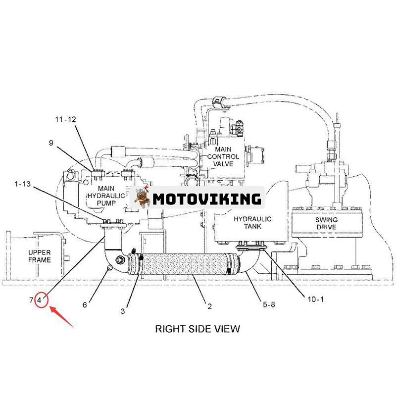 Rör 245-5285 för Caterpillar CAT 320D grävmaskin C6.4 3066 motor