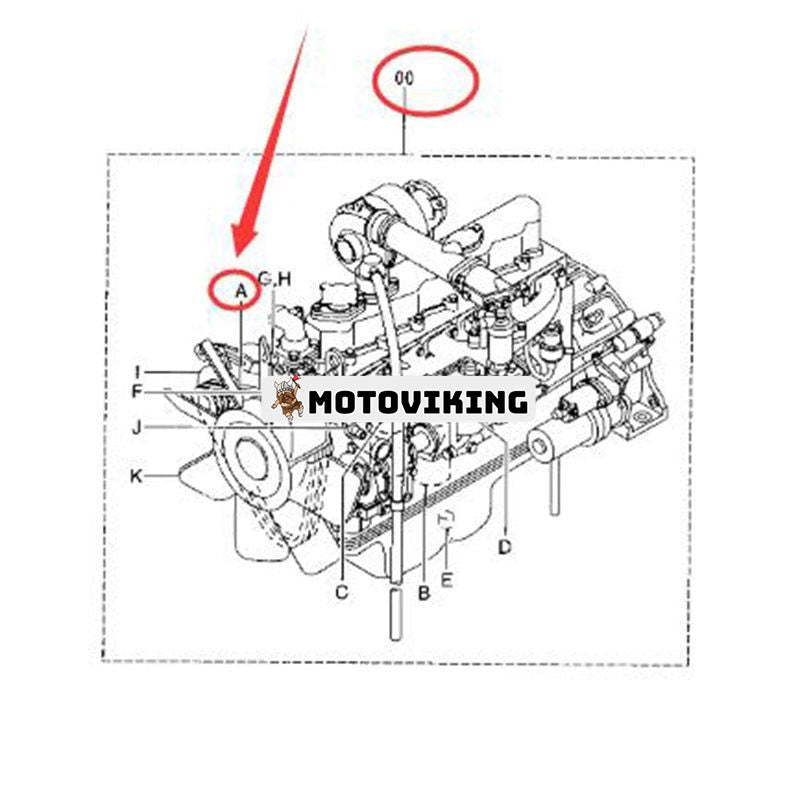 Kilrem 4380542 för Hitachi EX270LC-5 grävmaskin Hino H07C-TD motor Bra kvalitet