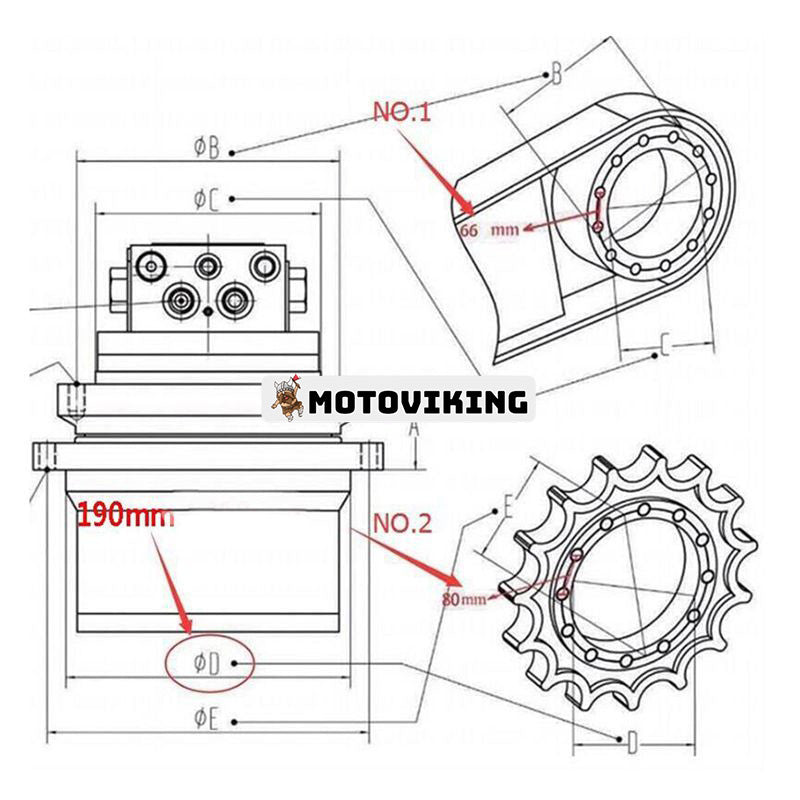 Hydraulisk slutdrivmotor 172458-73700 för Yanmar VIO30-2 VIO35 VIO35-2 VIO35-3 VIO35-5 VIO35-5B minigrävare