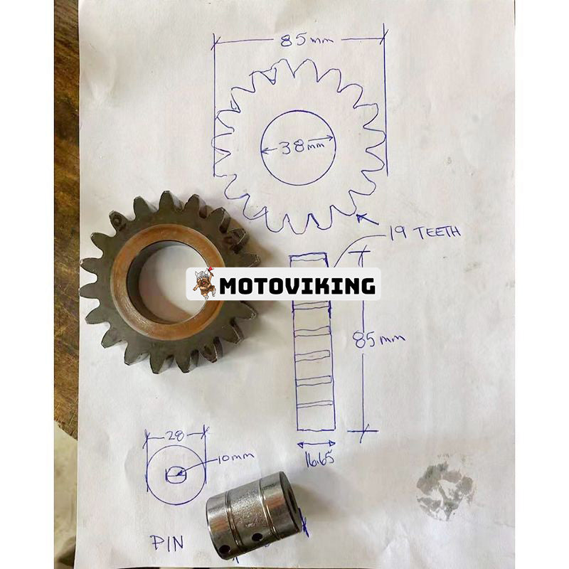 Gear & Pin för Hitachi EX200LC grävmaskin