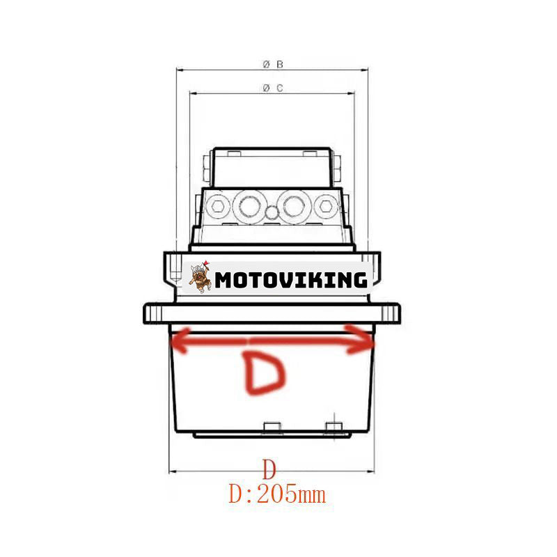 Resemotorenhet RD118-61290 RD138-61292 för Kubota KX121-3 KX121 KX121-3S KX121-3ST