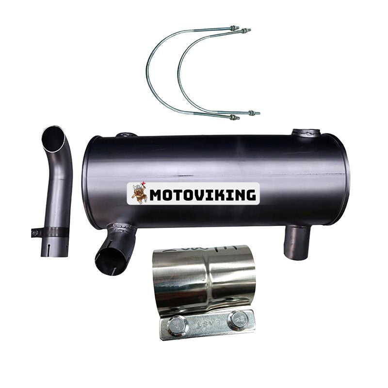 Ljuddämpare 5I-7935 med 2st U-bult 5I-7848 och klämma 5I-7639 för Caterpillar CAT Engine 3064 Grävmaskin 311B 312B E110B E120B E311 E312 E311B E312B