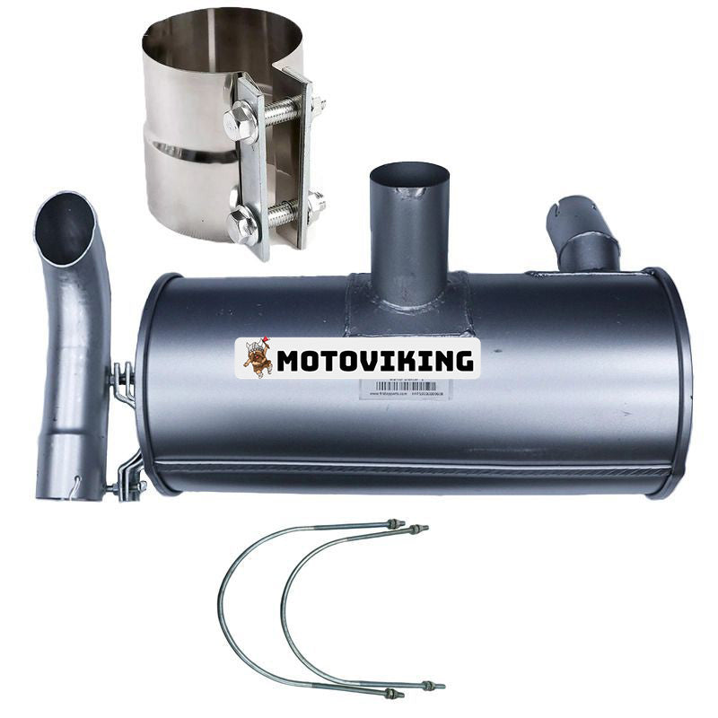 Ljuddämpare 2427U1139 med 2st U-bult 2420T7227 och klämma 2432T812F1 för Isuzu Engine 4JB1 Kobelco Grävmaskin SK60 SK60-3 SK60-4