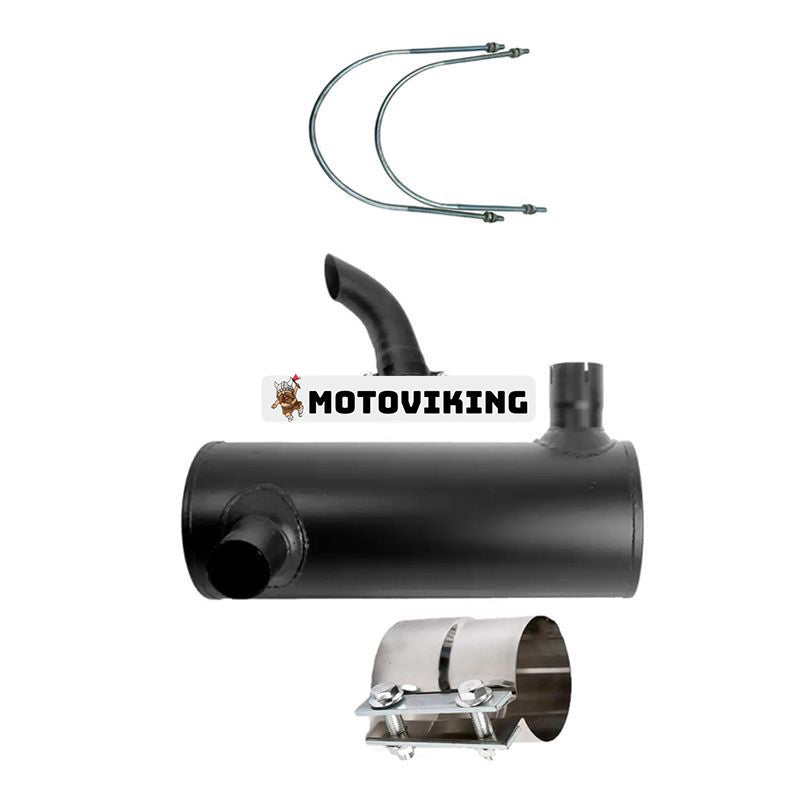 Ljuddämpare 6209-11-5221 med 2st U-bult och klämma för Komatsu Engine 6D95 Grävmaskin PC220-5 PC220-5C PC220LC-5 PC220LC-5C