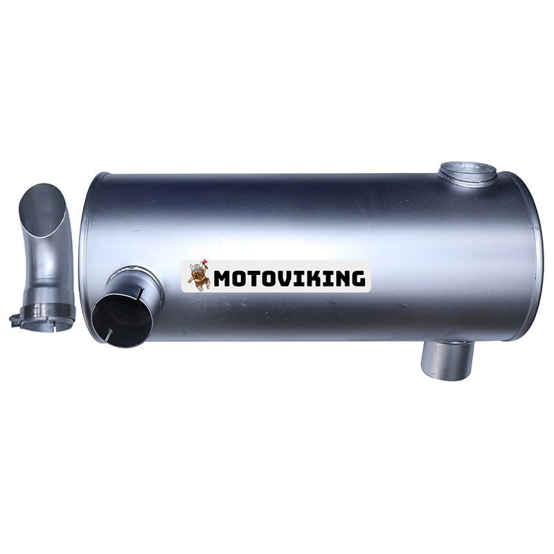 Ljuddämpare 4416602 med klämma och 2st U-bult för Isuzu Engine 6BG1 Hitachi Grävmaskin ZX125W ZX200 ZX200-3 ZX210 ZX240 ZAXIS200F ZAXIS200LC ZAXIS210W