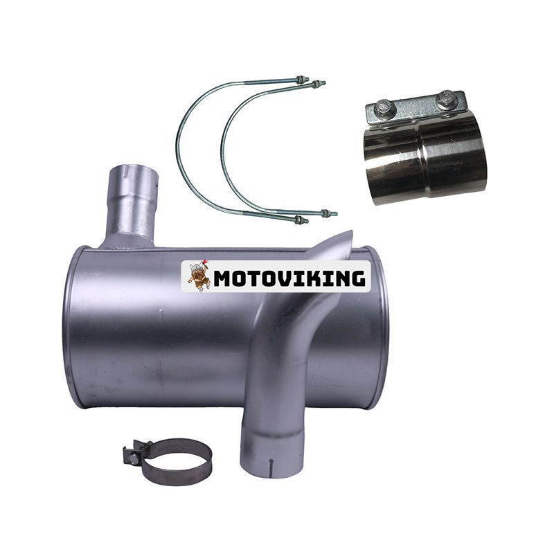 Ljuddämpare 6738-11-5510 med klämma och 2st U-bult för Komatsu Engine 6D102 Grävmaskin PC200-7 PC220-7 PC210-7 PC240-7 PC228-3 PC230-7 PW180-7