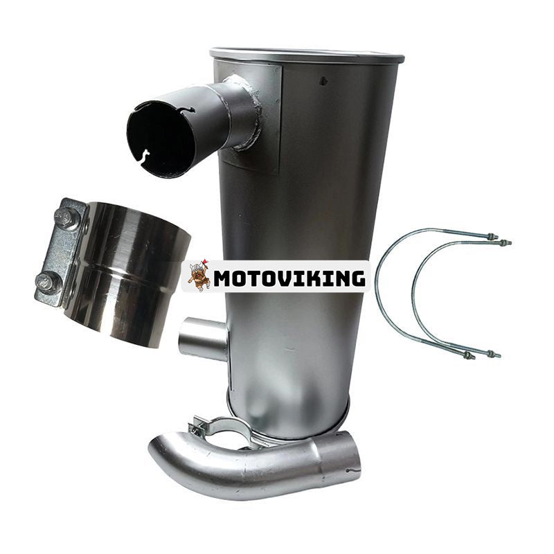 Ljuddämpare 125-2945 med klämma och 2st U-bult för Caterpillar CAT Engine 3066 Grävmaskin 320 320L 320B 320BL 320BU 320BN 320N 322BL 320BLU