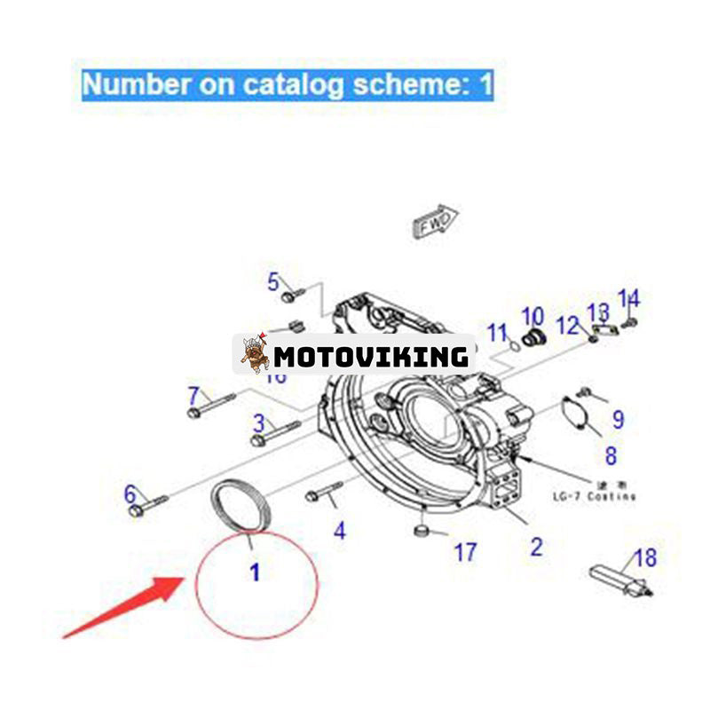 Tätningssats 6736-21-4221 för Komatsu WA430-6 WA380-6 WA320-6 motor SAA6D114E-3LL SAA6D114E-3C