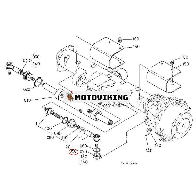 Parallellstagsände passar TA150-13710 för Kubota traktor L4610DT-GST L5240HST L5030HST L5740HST L5740HSTC MX5000 MX5100H