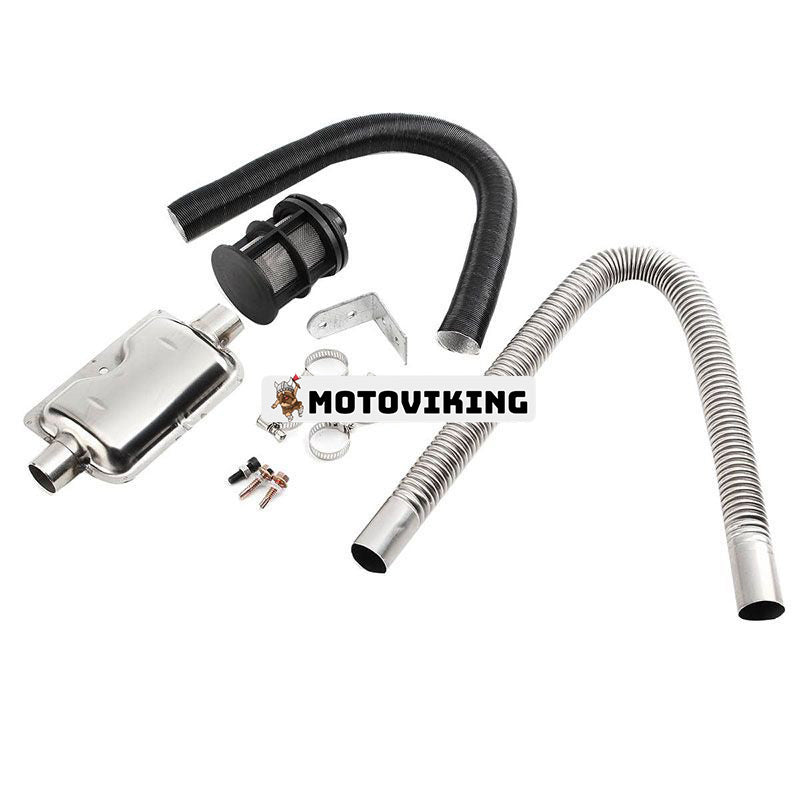 24mm Avgasljuddämpare 25mm Filter Luftintag Luft Dieselvärmare Tillbehör för Eberspacher Airtronic D2 D4