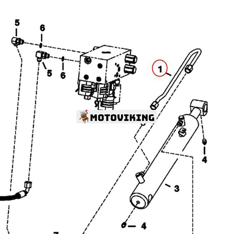 Hydraulisk rörledning 6813707 för Bobcat arbetsmaskin 5600 5610 UW53 UW56
