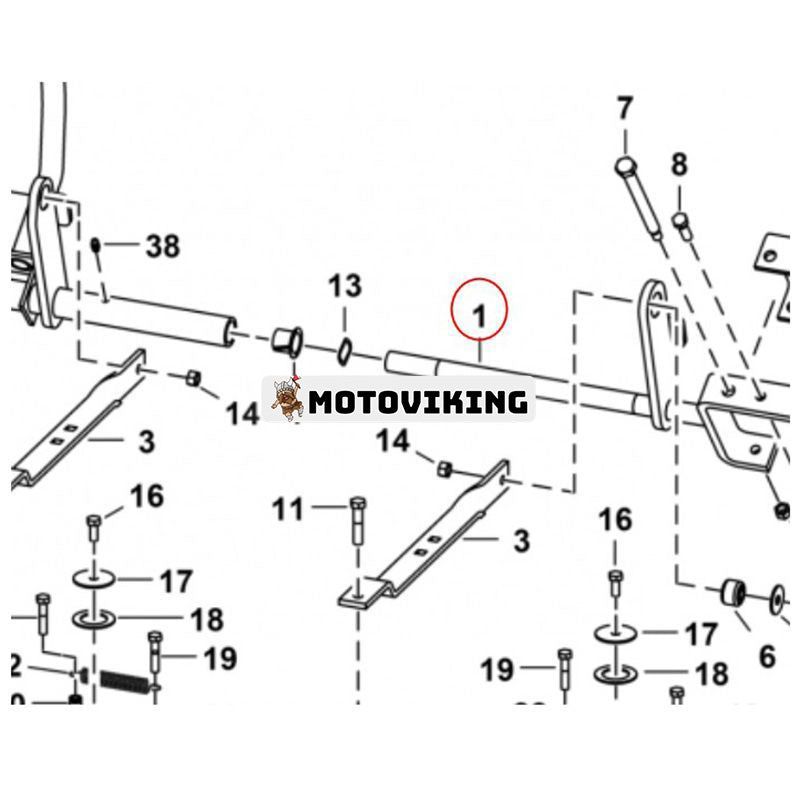 Styraxel 7351520 för Bobcat Skid-Steer Loader S70