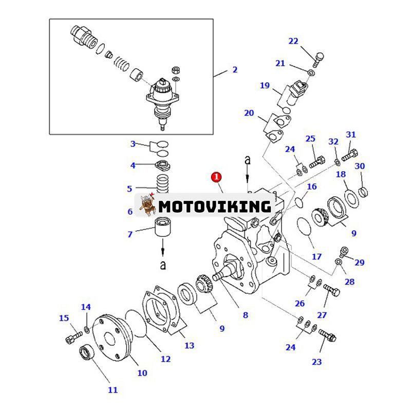 Bränsleinsprutningspump 6262-71-1110 för Komatsu Engine SAA6D140E-6 SAA6D140E-7 Lastare WA500-7 WA500-8