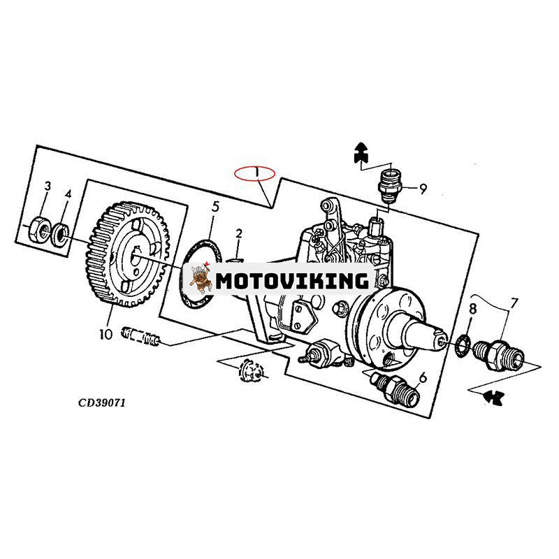 Bränsleinsprutningspump RE539744 för John Deere Engine 4045 Traktor 5090E 5425 5625 5625HC 5725 5725HC