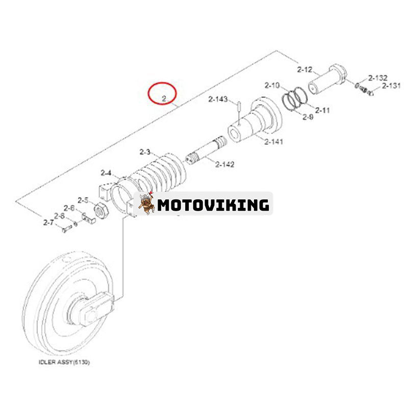 Spänningscylinder 81N5-14010 för Hyundai grävmaskin R140LC-7 R160LC-7 R180LC-7