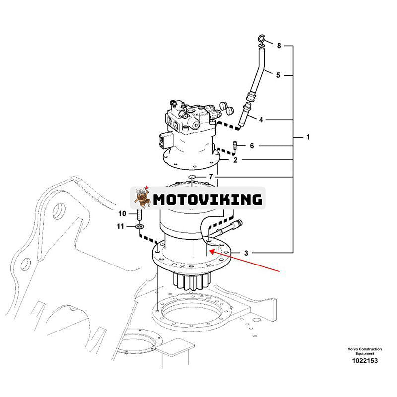 Svängväxellåda VOE14724036 för Volvo Grävmaskin EC210B EC220D EC210D EC200D