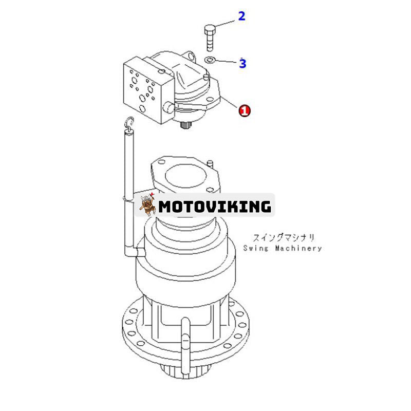 Svängmotor 21P-60-K1183 för Komatsu PW150ES-6 PC200EL-6 PC150-6 PC160-6 PC180LC-6 PW170ES-6