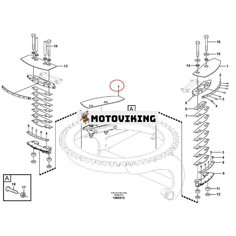 Spacer CH79089 för Volvo Motor Väghyvl G700 G700B G900 G900B G900C