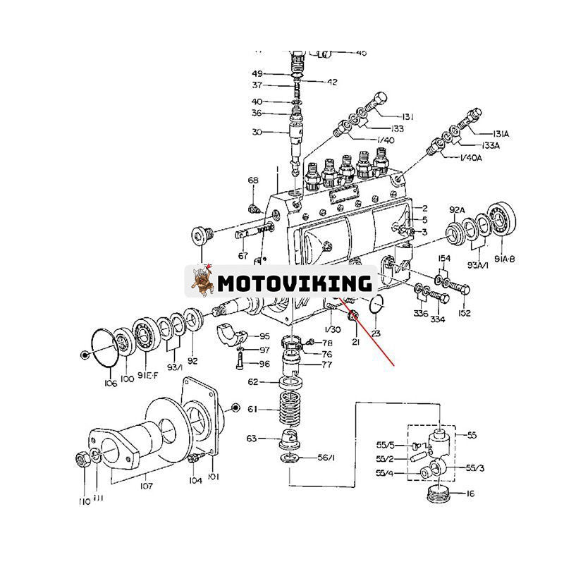 Eftermarknad Bosch 9410610188 Zexel 1010603431 Insprutningspump för Hino-motor