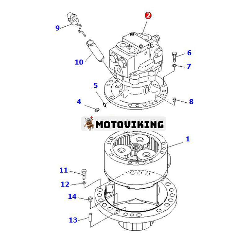 Svängmotor 706-73-01400 för Komatsu grävmaskin PC130F-7 PC130-7