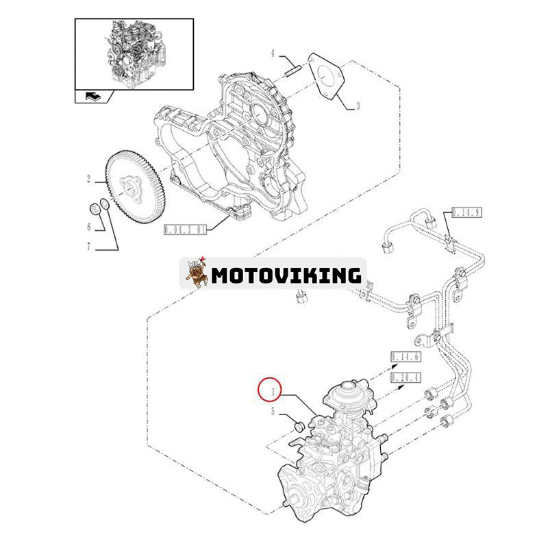 Bränsleinsprutningspump 504374949 för Iveco FPT F5AE9484B Motor CASE FARMALL 75C New Holland TK4030V T4020 T4030 TD4040F