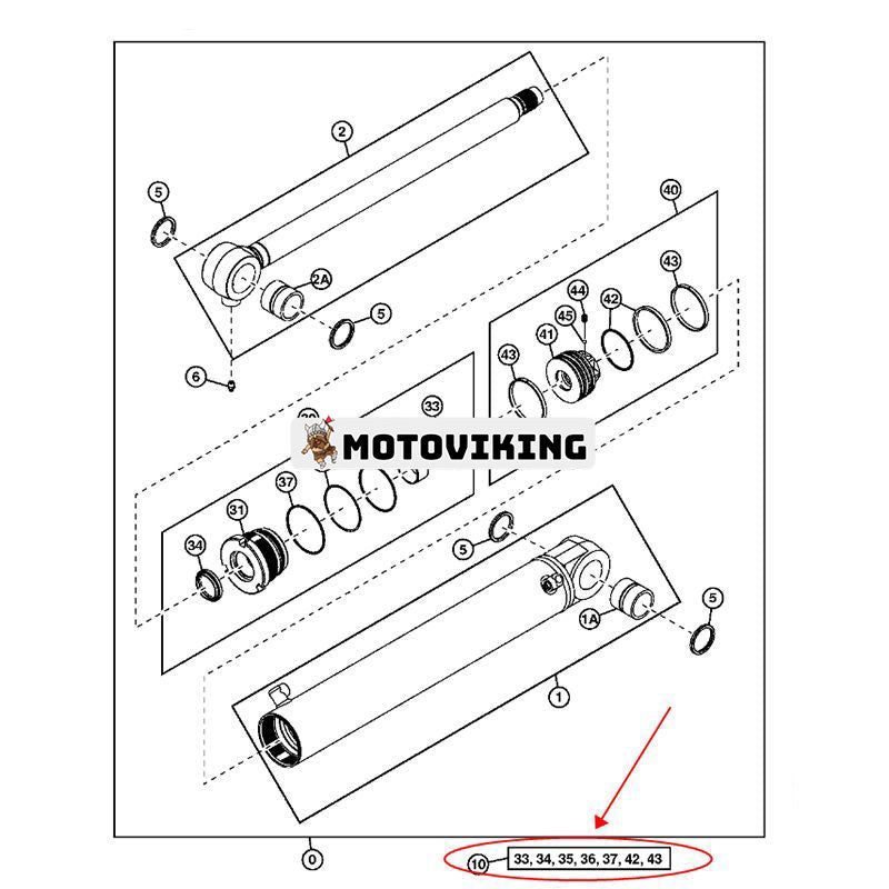Tätningssats för bomsvängcylinder 4614059 för Hitachi ZX30 ZX35 ZX35U-2 ZX35U-3 ZX38U-3 John Deere 30G 35P 35G PC4 grävmaskin