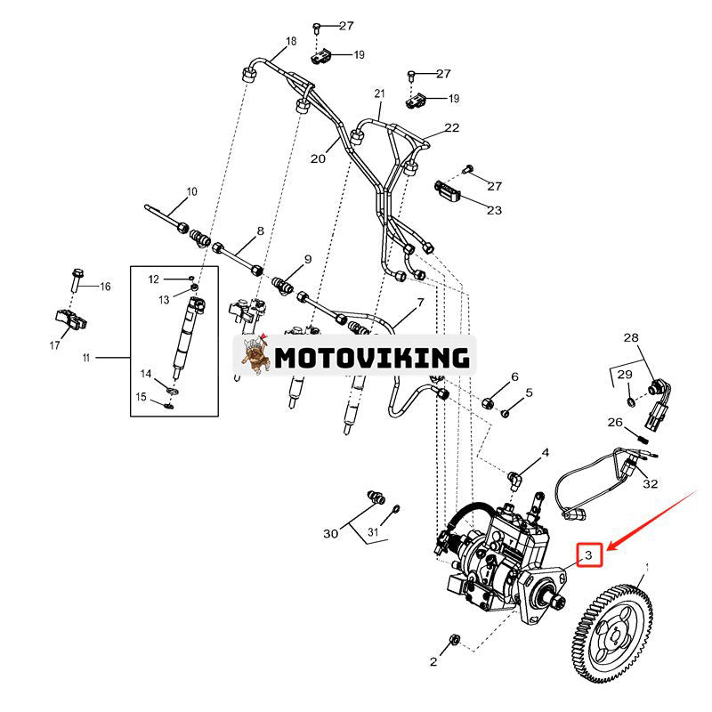 Bränsleinsprutningspump RE562010 för John Deere Engine 4045 Traktor 5090E 5100E 6095B 6B-954