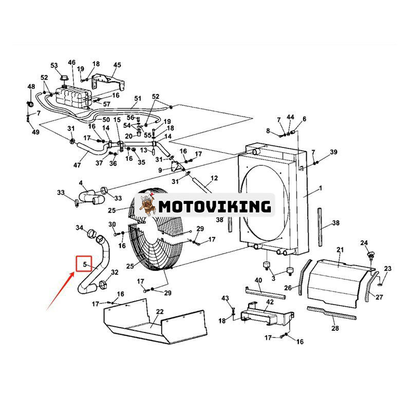 Kylvätskeslang 4700377161 för Dynapac Vibrationsrulle CA500D CA610D