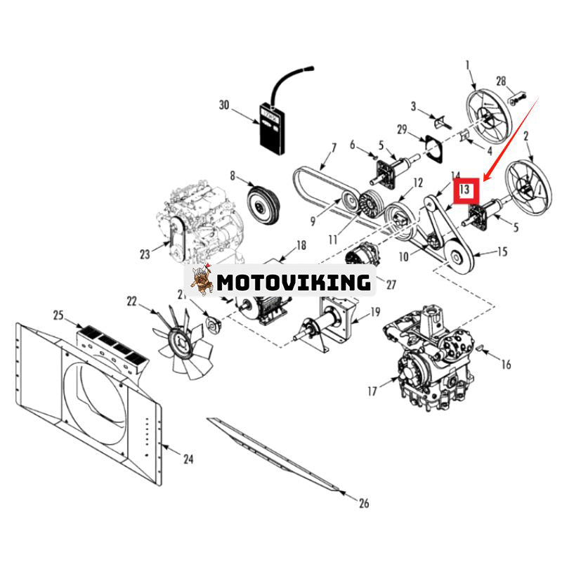 Bälte 78-1853 för Thermo King Transportkylning T-1200R