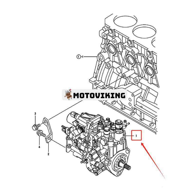 Bränsleinsprutningspumpenhet 729649-51390 för Yanmar Engine 4TNV84T