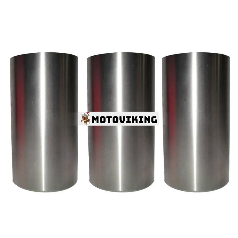 För Hitaci Grävmaskin EX50UR Isuzu Engine 3AB1 Cylinder Liner 3 Units 1 Set