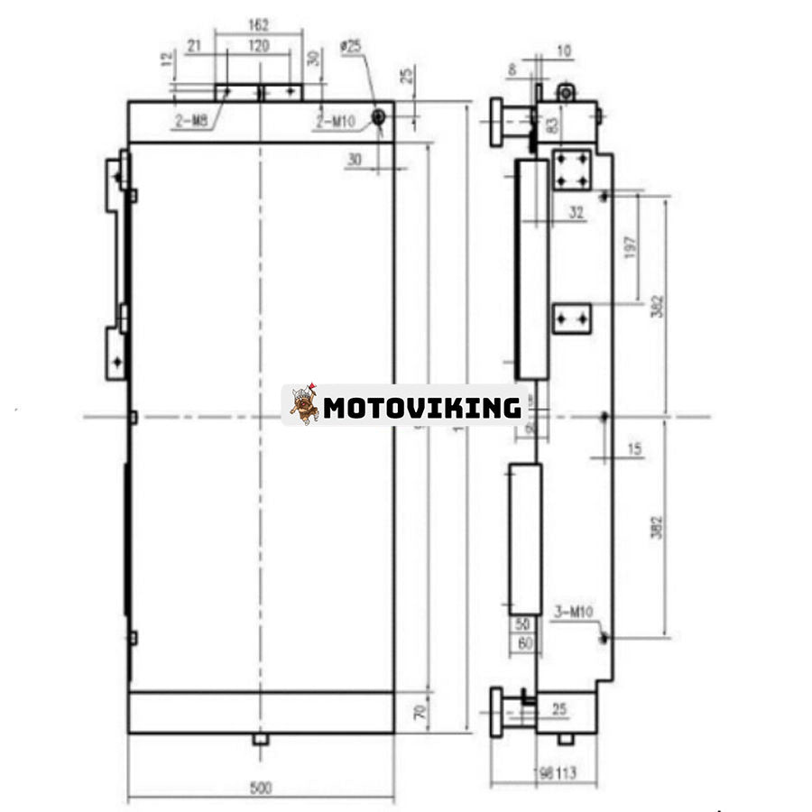 För Hyundai Grävmaskin R210W-9 R215-9 R225-9T Hydraulisk oljekylare