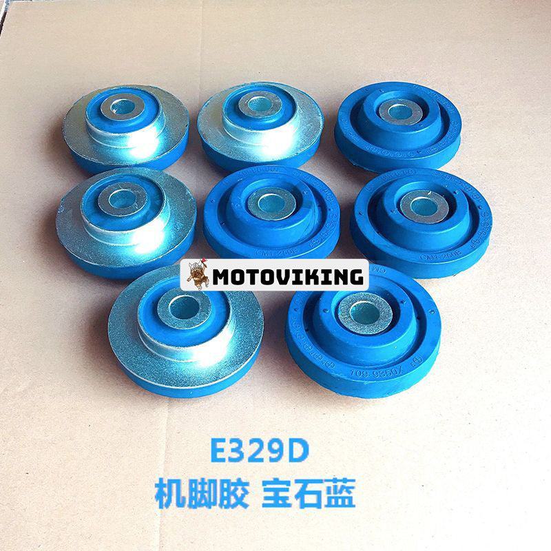 8 st monteringsgummi för Caterpillar CAT grävmaskin E329D E329DL motor C7