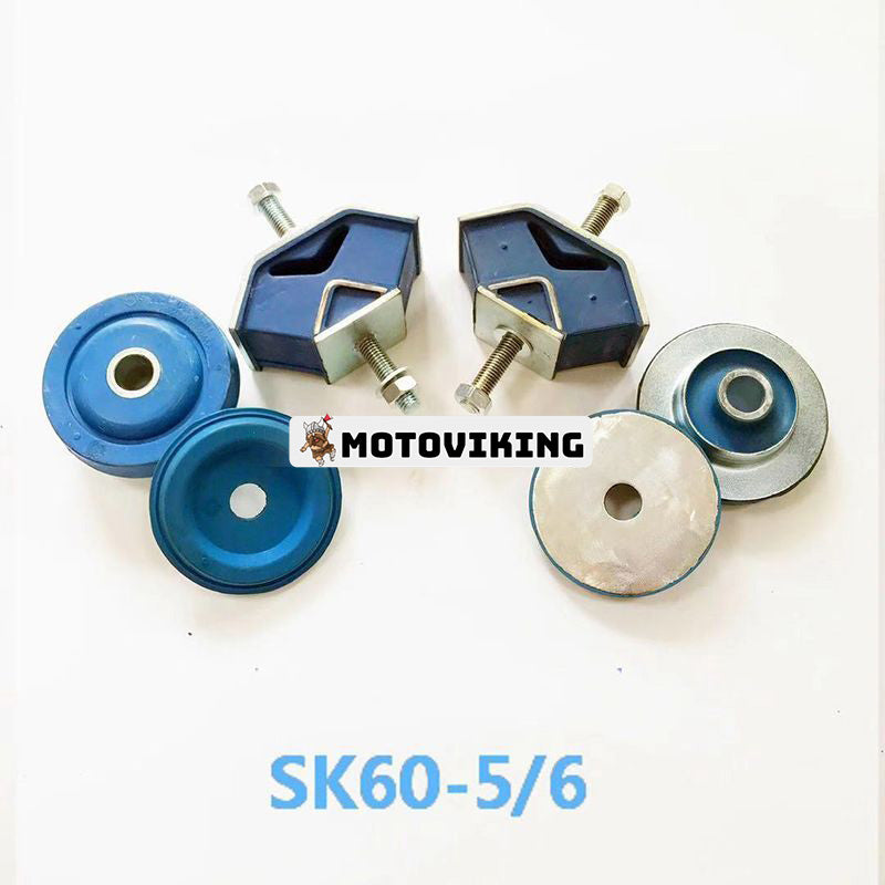 6st motormontering gummikudde fötter stötfångare för Kobelco grävmaskin SK60-5 SK60-6 SK60-7