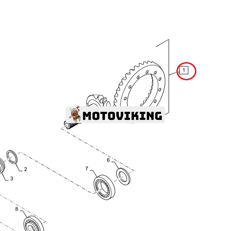 Kugghjulssats 87708393 för CASE Grävlastare 570NXT 580M 580N 580SM 580SN 586H 588H