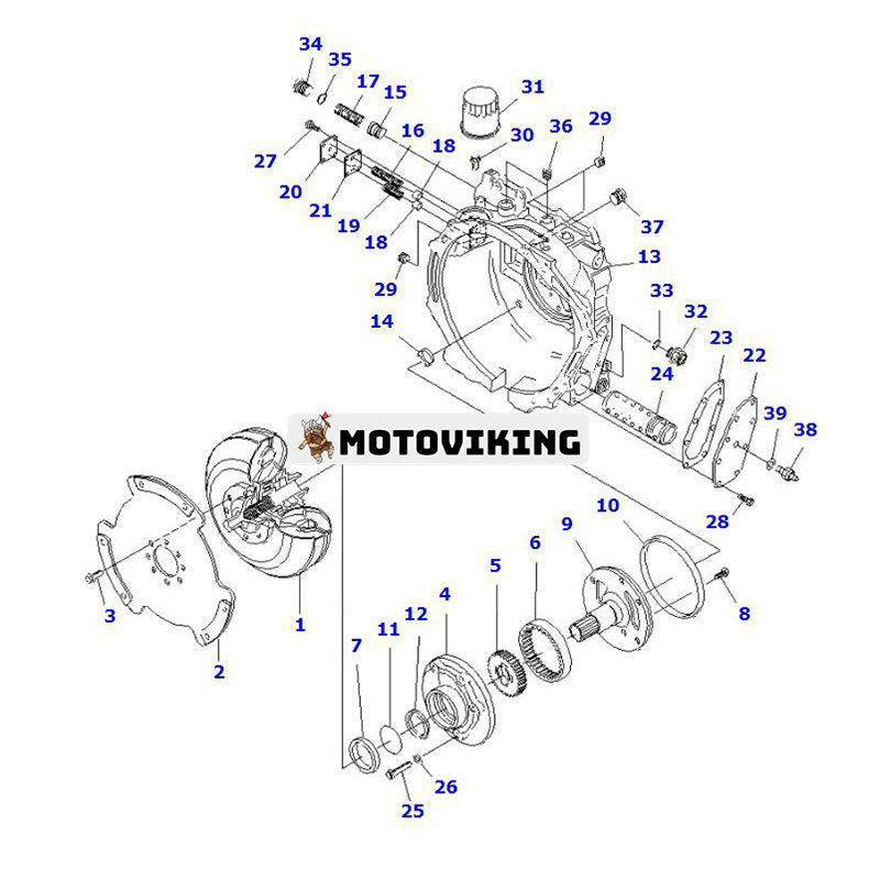 Momentomvandlare 30B-13-11110 för Komatsu AX50 BX50 FD10-18-20 FD30-16 FD30-16 FD35A-16 FG20/25-16 FG30-16
