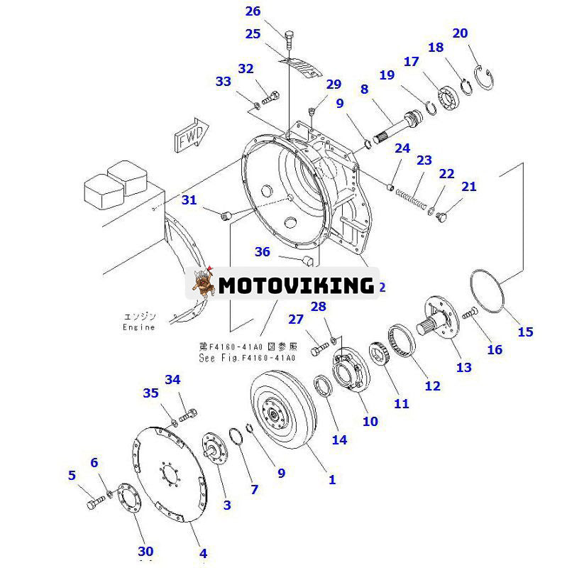 Momentomvandlare DC6A76929200 för Komatsu CX20 FD33N/35N-7 FD35/40-8 FD45-7 FD50A-8 SD23-6 SD25T-5