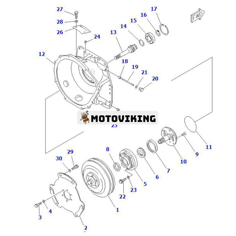 Transmissionsladdningspump 3EB-13-22043 för Komatsu FD10/15-16 FD10C-17 FD15-17 FD18-16 FG20/25-12 FG28/30-12