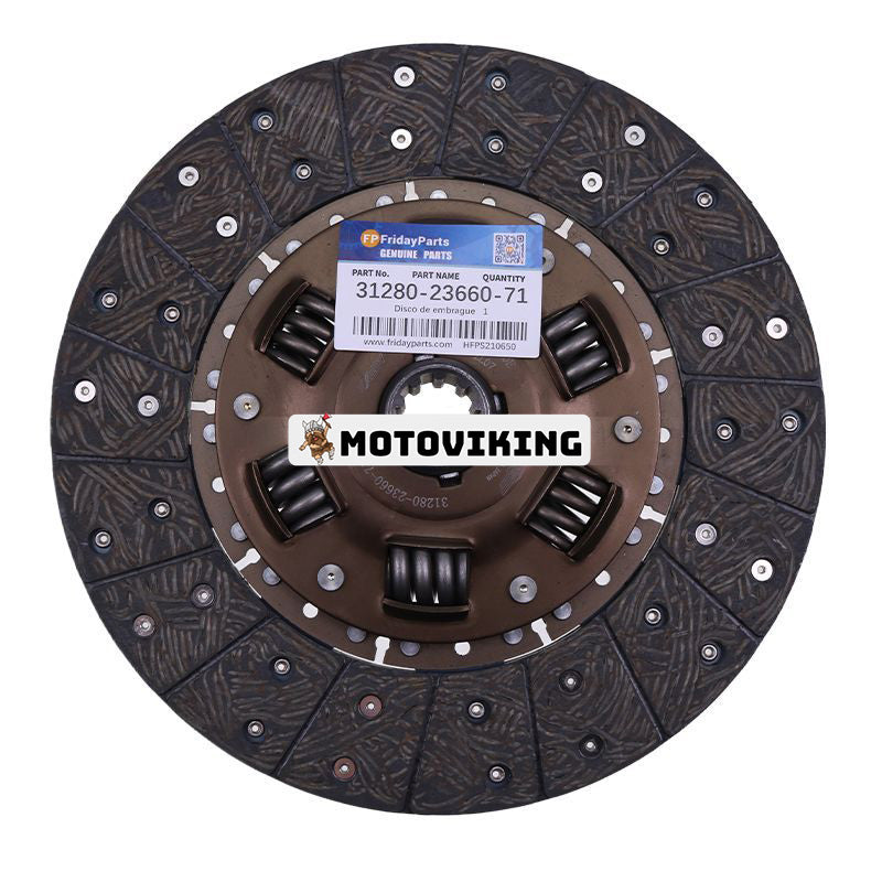 Kopplingsskiva 31280-23660-71 för Toyota Gaffeltruck 5FG10 5FG25 5FG10 5FG25 6FD20 6FD30 7FD10 7FD15 7FG15 7FG30 8FG20