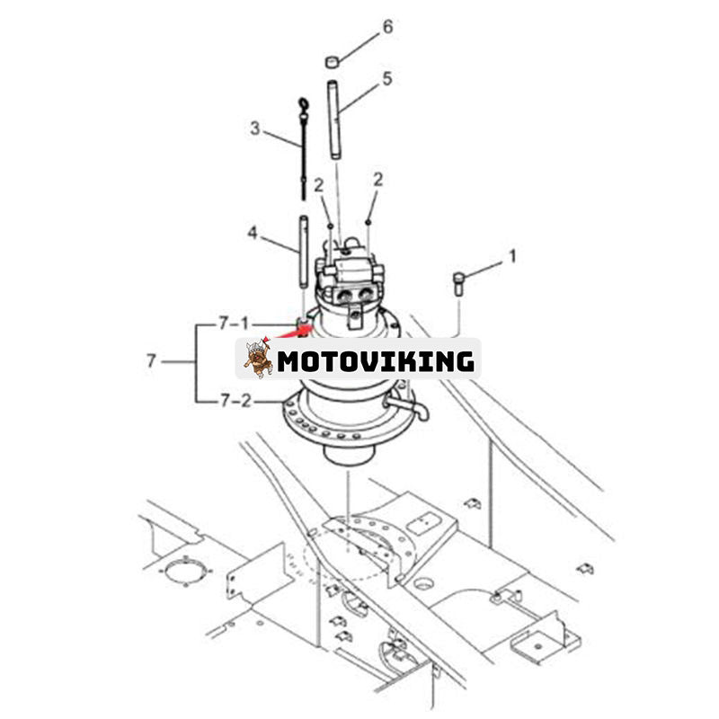 Svängmotor YN15V00035F1 för Kobelco Grävmaskin 200-8 SK210-8 SK210D-8 SK210DLC-8 SK210LC-8