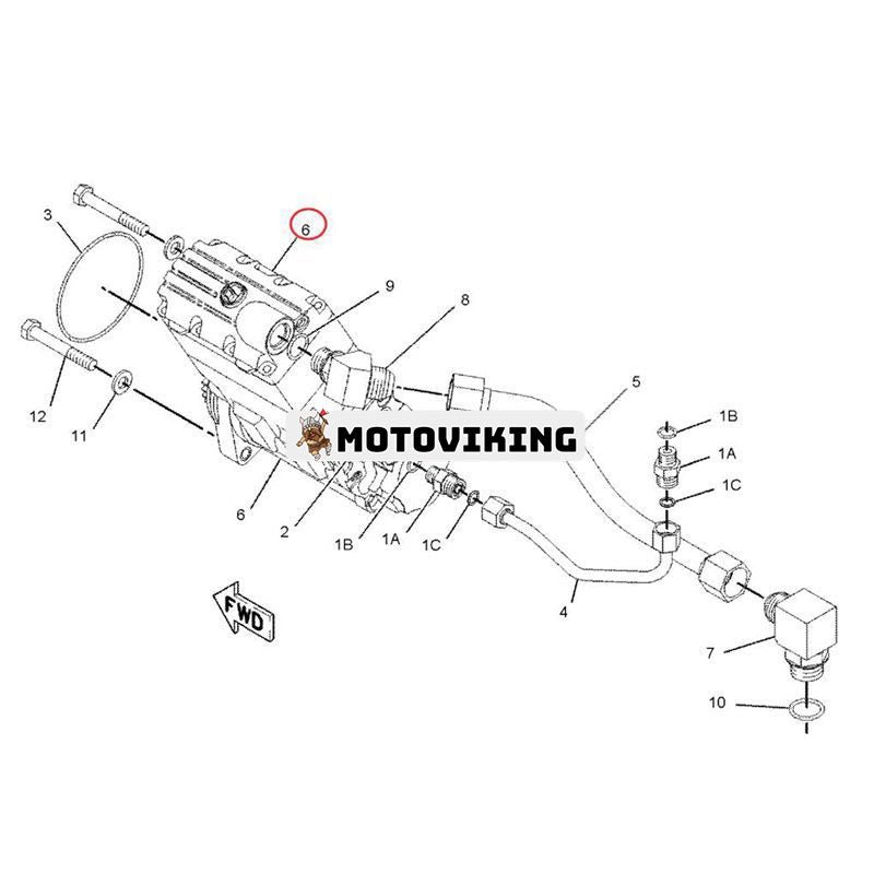 Bränsleinsprutningspump 204-4945 för Caterpillar CAT Engine C-9 Grävmaskin 330C Motor Väghyvel 12H