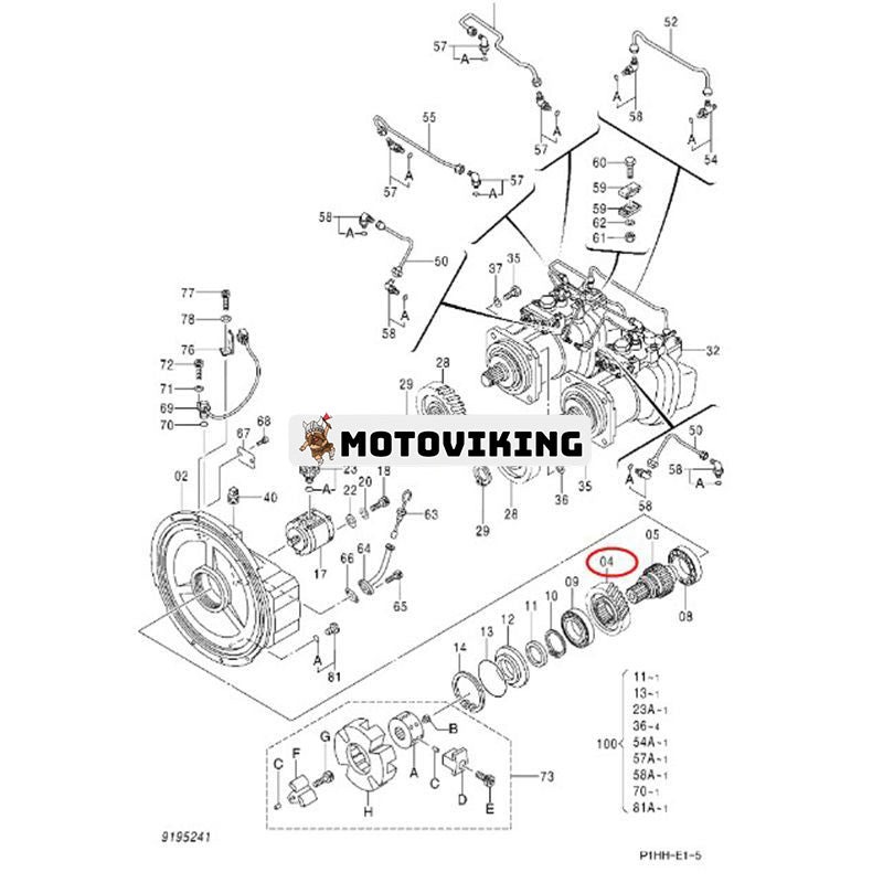 Kugghjul 3089266 för John Deere 6068 6081 Motor 2956G 3154G 3156G 330CLC 370C 3554